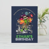 Cosmic Fisherman Birthday Einladung (Stehend Vorderseite)