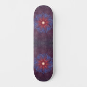 Cosmic Flame Burst Mandala Skateboard (Vorderseite)