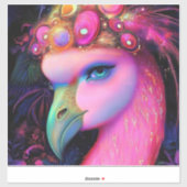 Cosmic Flamingo Queen Aufkleber (Blatt)