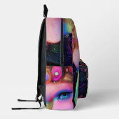 Cosmic Flamingo Queen Bedruckter Rucksack (Links)