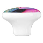 Cosmic Flamingo Queen Keramikknauf (Seitenansicht)