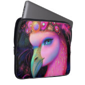Cosmic Flamingo Queen Laptopschutzhülle (Vorne Rechts)
