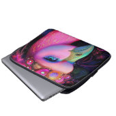 Cosmic Flamingo Queen Laptopschutzhülle (Vorne Knopf)