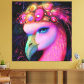 Cosmic Flamingo Queen Leinwanddruck (Insitu (Wohnzimmer))
