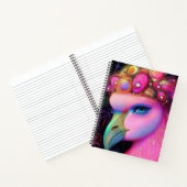 Cosmic Flamingo Queen Notizblock (Innenseite)