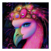 Cosmic Flamingo Queen Poster (Vorderseite)