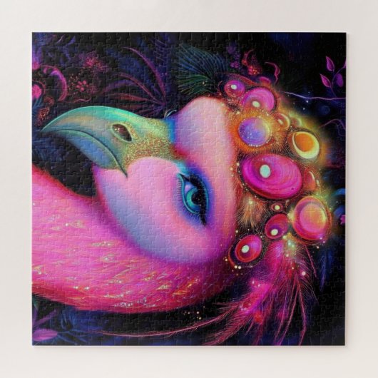 Cosmic Flamingo Queen Puzzle (Horizontal)