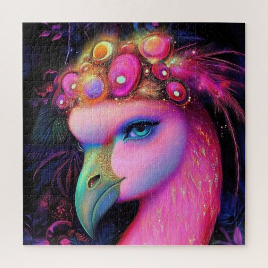 Cosmic Flamingo Queen Puzzle (Vertikal)