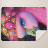 Cosmic Flamingo Queen Sherpadecke (Vorderseite (Horizontal))