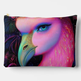 Cosmic Flamingo Queen Zubehörtasche