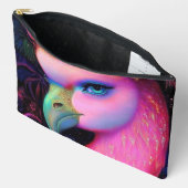 Cosmic Flamingo Queen Zubehörtasche (Offen)