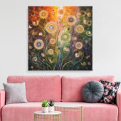 Cosmic Florals Canvas Print Leinwanddruck (Insitu (Wohnzimmer))