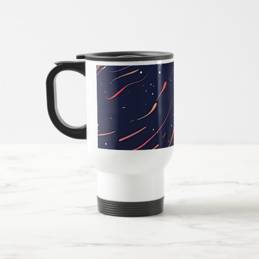 Cosmic Flow Coffee Mug – Space-Inspired Abstract Reisebecher (Links)