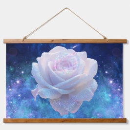 Cosmic Flower Hanging Tapestry Wandteppich Mit Holzrahmen
