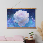 Cosmic Flower Hanging Tapestry Wandteppich Mit Holzrahmen (Schlafzimmer)