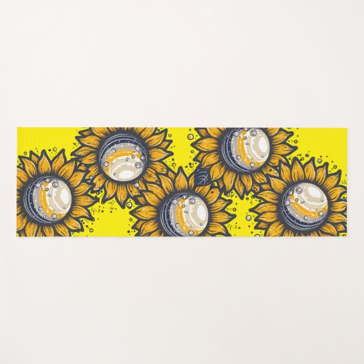 Cosmic Flower Yogamatte (Vorderseite (Horizontal))