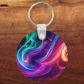 Cosmic Flowing Swirls Schlüsselanhänger (Rückseite)