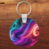 Cosmic Flowing Swirls Schlüsselanhänger (Vorderseite)