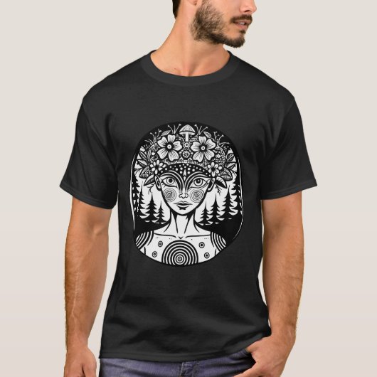 Cosmic Forest Deity T-Shirt (Vorderseite)