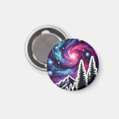 Cosmic Forest: Galaxy Meets Nature Magnet (Vorderseite/Rückseite)