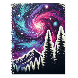 Cosmic Forest: Galaxy Meets Nature Notizblock