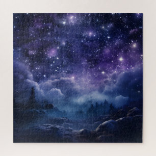 Cosmic Forest Night Sky Puzzle