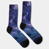 Cosmic Forest Night Sky Socken (Rechts)