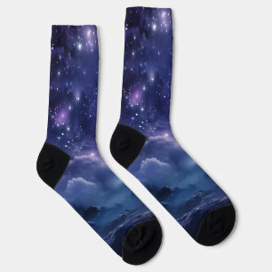 Cosmic Forest Night Sky Socken