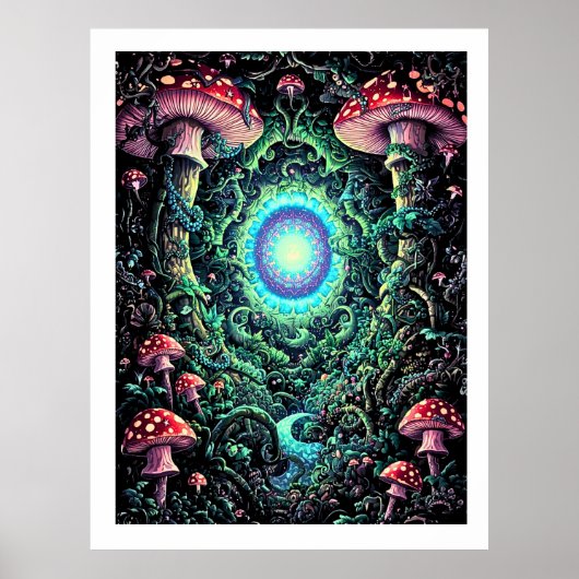 Cosmic Forest Portal – Journey Beyond the Veil Poster (Vorne)
