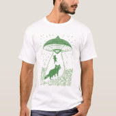 Cosmic Forest Raccoon UFO Design Tee (Vorderseite)