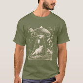 Cosmic Forest Raccoon UFO Design Tee (Vorderseite)