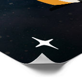 Cosmic Fox Wild One Pink Girl Kinderzimmer Poster (Ecke)