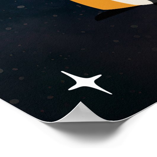 Cosmic Fox Wild One Pink Girl Kinderzimmer Poster (Ecke)