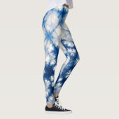 Cosmic Fractal Energy Art | Blue Geometric Abstrac Leggings (Rechts)