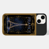 Cosmic France Eiffel Tower Celestial Art Case-Mate iPhone Hülle (Rückseite (Horizontal))