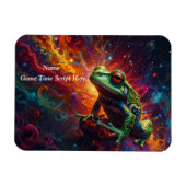 Cosmic Frog Art Print Vibranly Psychedelic Design Magnet (Horizontal)
