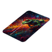 Cosmic Frog Art Print Vibranly Psychedelic Design Magnet (Linke Seite)