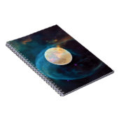 Cosmic Full Moon Spiral Notebook Notizblock (Rechte Seite)