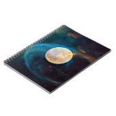 Cosmic Full Moon Spiral Notebook Notizblock (Linke Seite)