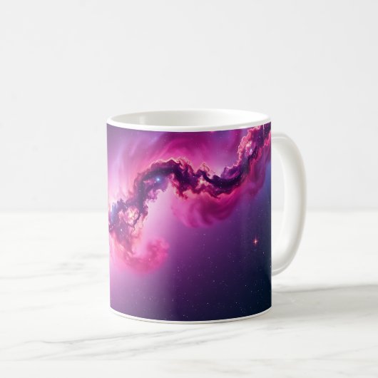 Cosmic Galaxy Art Mug – Deep Space Nebula Design Kaffeetasse (VorderseiteRechts)