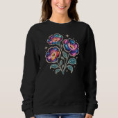 Cosmic Galaxy Floral Women's Sweatshirt (Vorderseite)