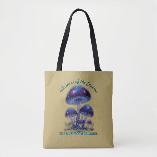 Cosmic Galaxy Mushrooms • Whimsical Fantasy Fungi Tasche (Vorderseite)
