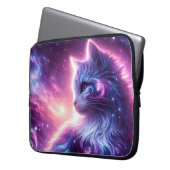 Cosmic Galaxy Mystical Feline Celestial Laptopschutzhülle (Vorderseite Links)