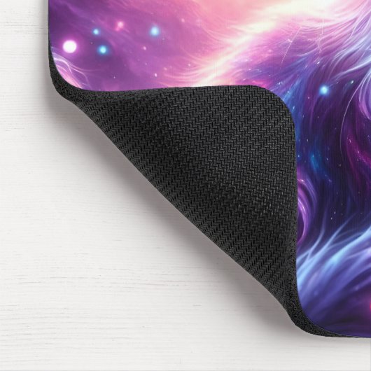 Cosmic Galaxy Mystical Feline Celestial Mousepad (Ecke)