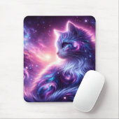 Cosmic Galaxy Mystical Feline Celestial Mousepad (Mit Mouse)