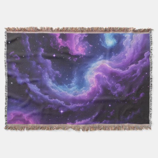Cosmic Galaxy Nebula Abstract Space Art Decke (Vorderseite)