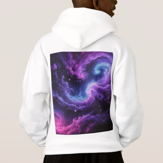 Cosmic Galaxy Nebula Abstract Space Art Design Hoodie (Rückseite)