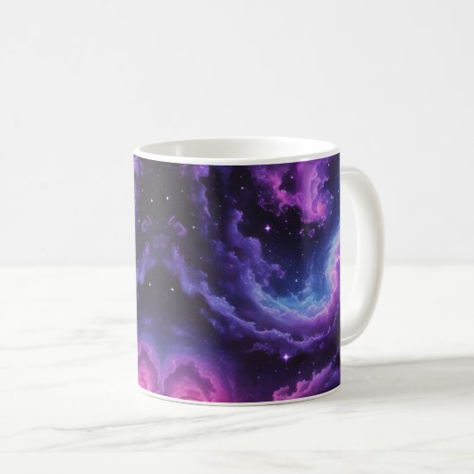 Cosmic Galaxy Nebula Abstract Space Art Design Kaffeetasse (VorderseiteRechts)