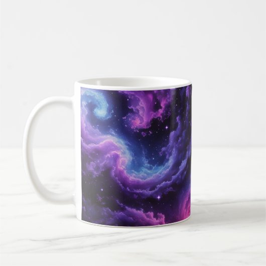 Cosmic Galaxy Nebula Abstract Space Art Design Kaffeetasse (Links)