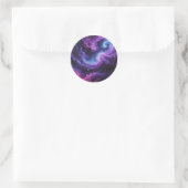 Cosmic Galaxy Nebula Abstract Space Art Design Runder Aufkleber (Tasche)